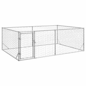 Outdoor Dog Kennel Galvanized Galvanized Steel Large Durable